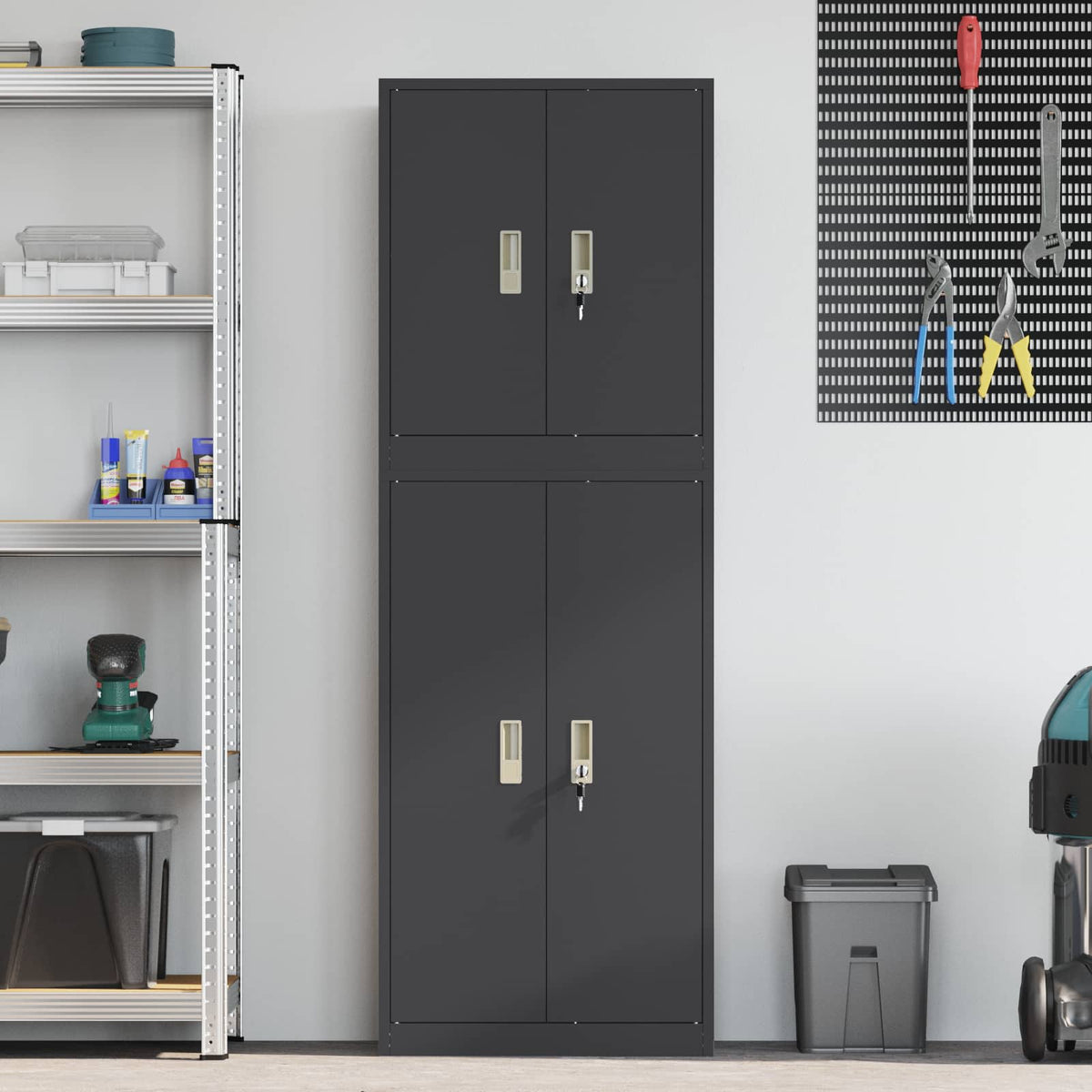 Oppbevaringsskap 2 vnt. Juoda 60 x 40 x 175 cm Plienas