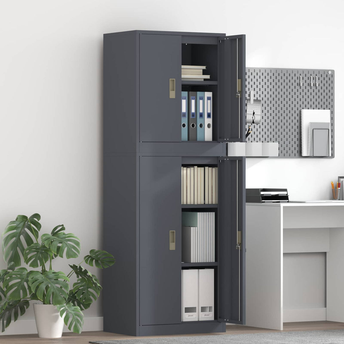 Oppbevaringsskap 2 vnt. Antracito 60 x 40 x 175 cm Plienas
