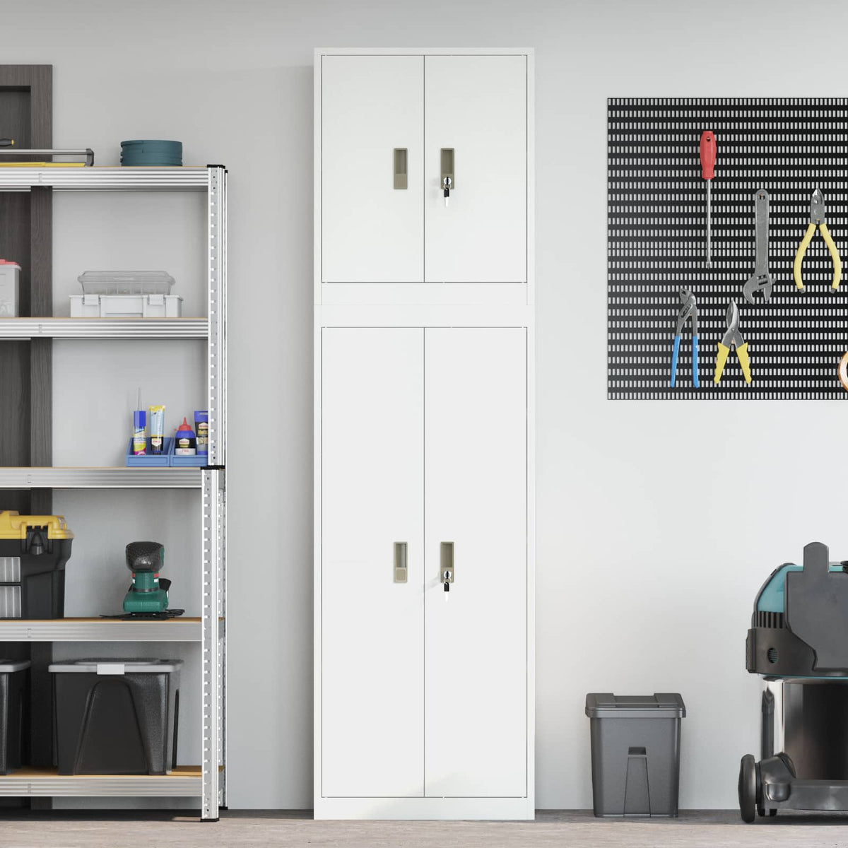 Oppbevaringsskap 2 vnt. 60 x 40 x 210 cm Plienas Užrakintas