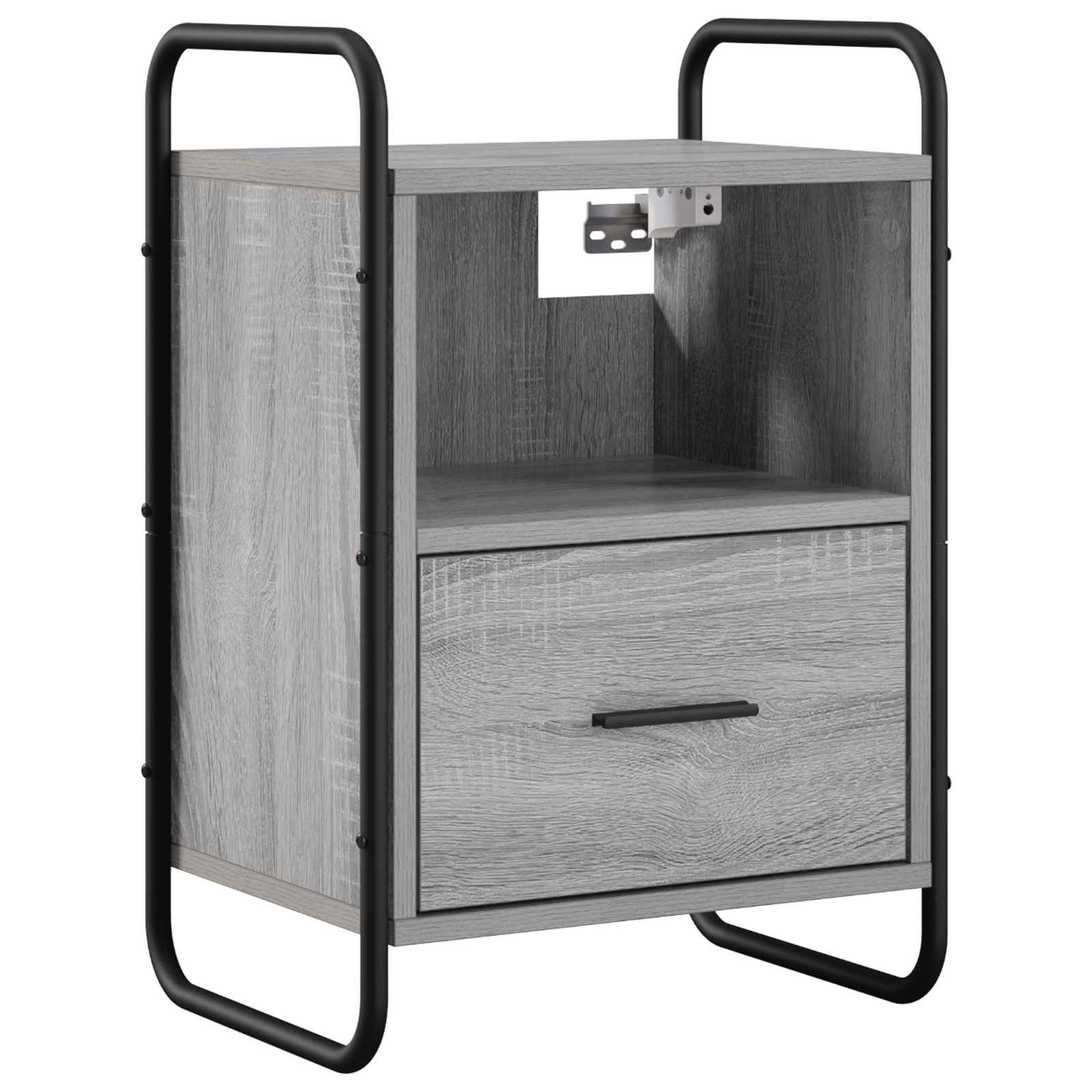 Kabantis naktinis staliukas 2 vnt. Pilka Sonoma 40 x 30 x 60 cm
