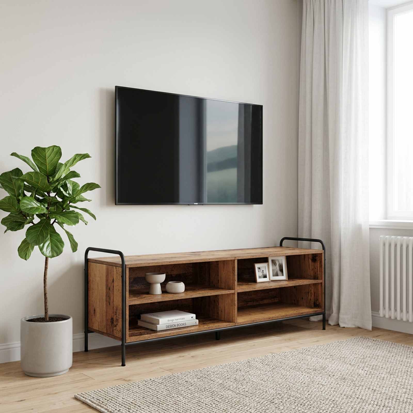 Televizoriaus spintelė 140 x 39,5 x 50 cm Sendintos medienos