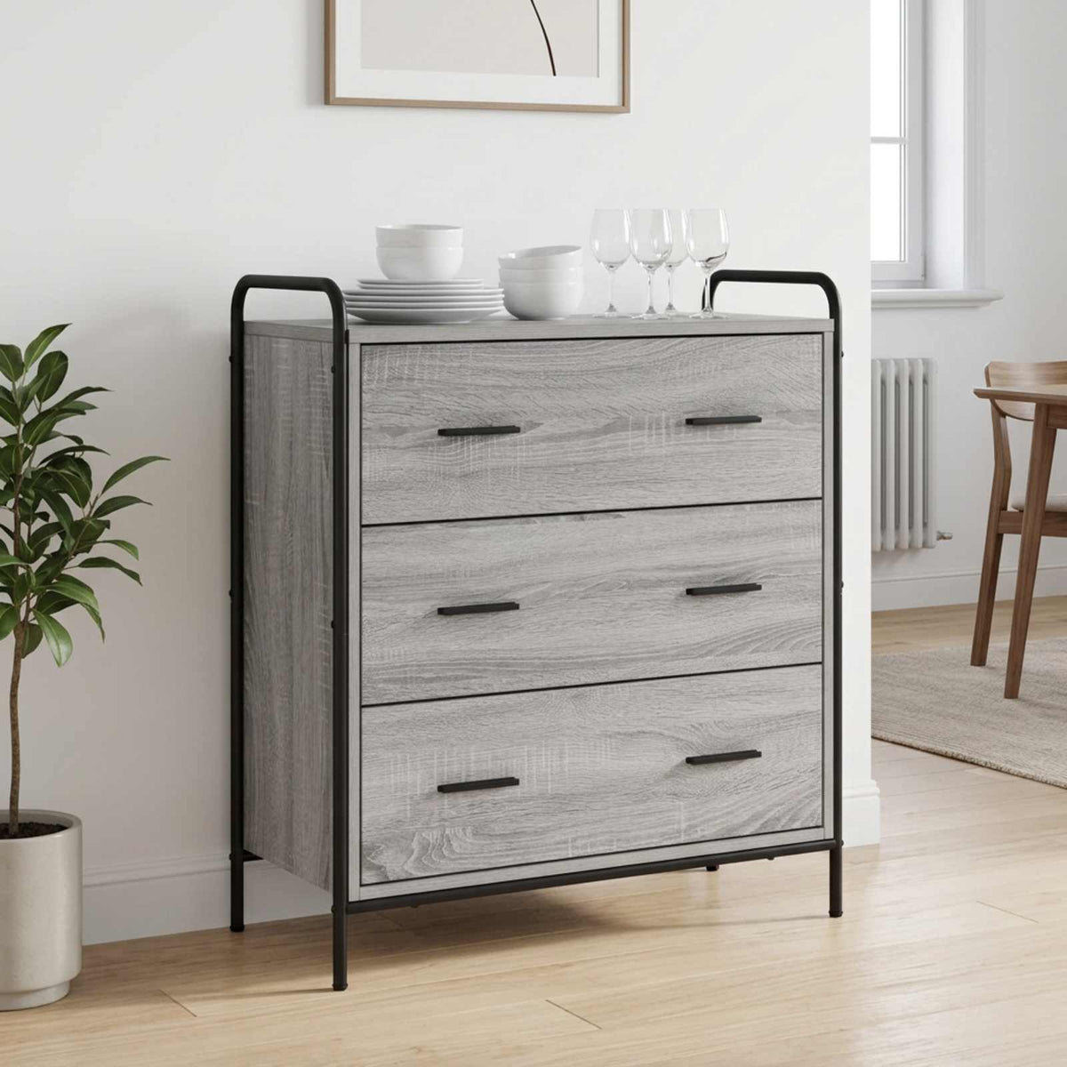 Kabalas Pilka Sonoma 97 x 33 x 81 cm Apdirbta mediena