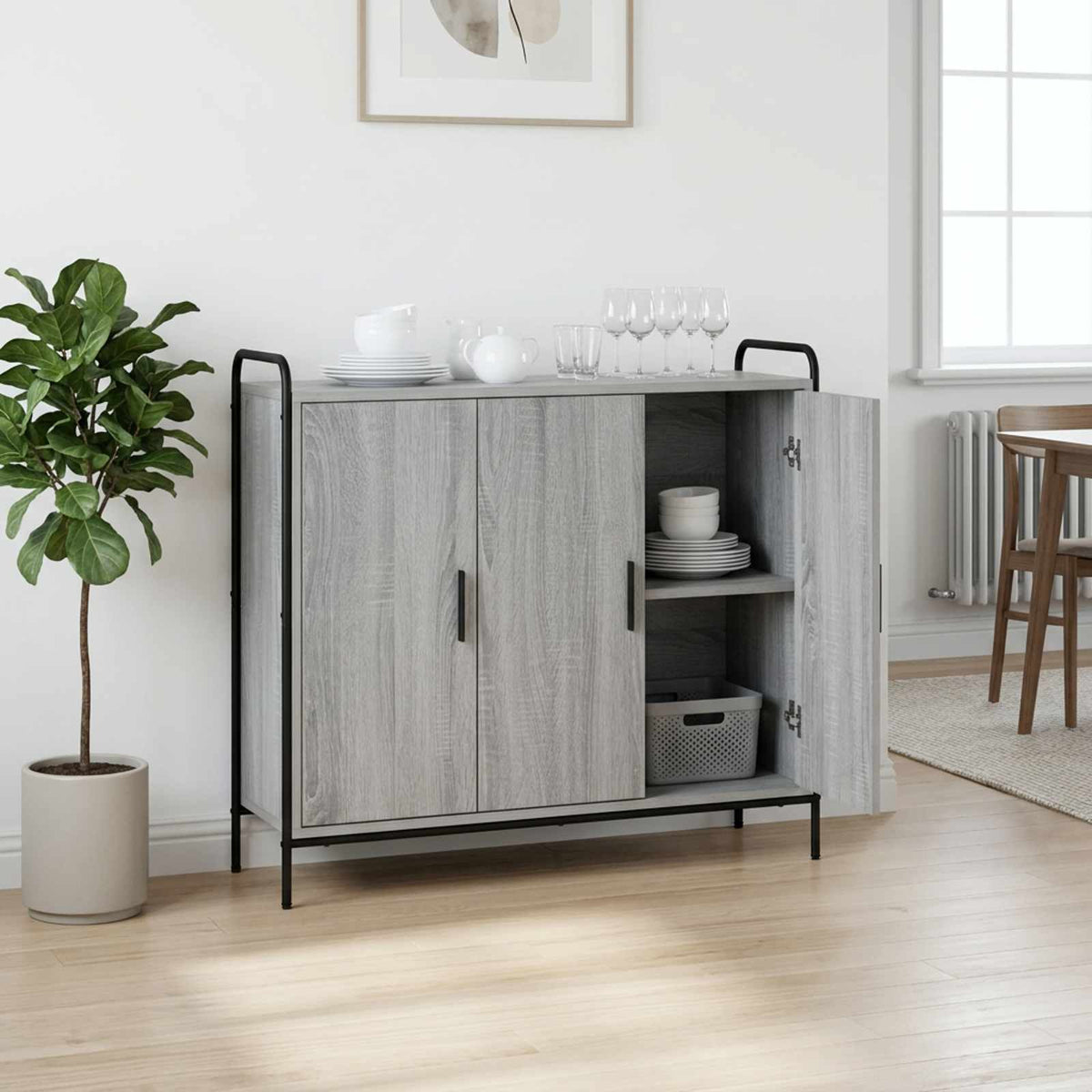 Kabalas Pilka Sonoma 97 x 33 x 81 cm Apdirbta mediena