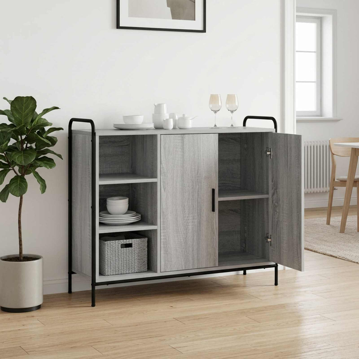 Kabalas Pilka Sonoma 97 x 33 x 81 cm Apdirbta mediena