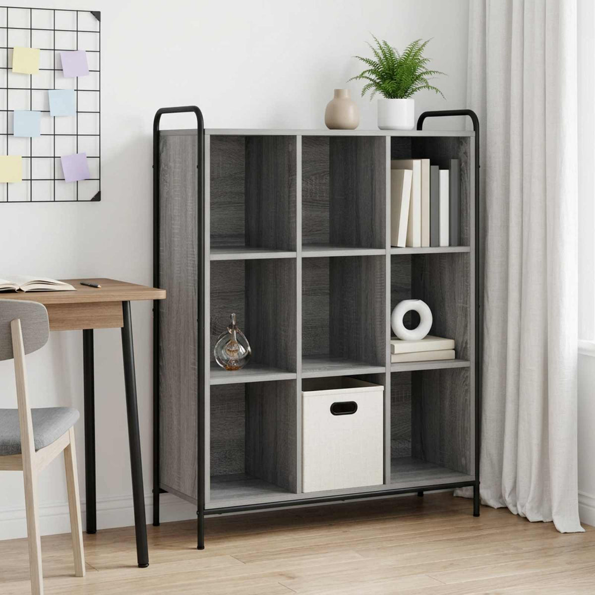 Knygų spinta 57 x 33 x 111 cm Apdirbta mediena Pilka Sonoma