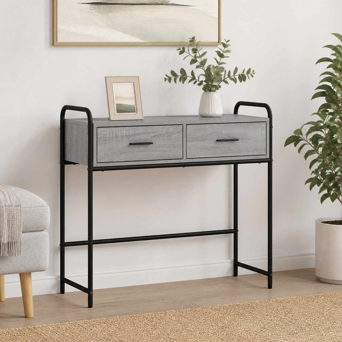 Konsolinis stalas Pilka Sonoma 90 x 33 x 80,5 cm