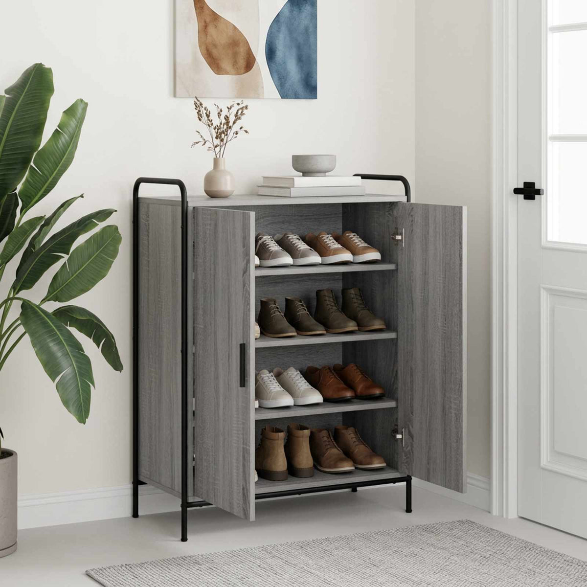 Batu skrynia 76 x 36,5 x 93 cm Apdirbta mediena Pilka Sonoma