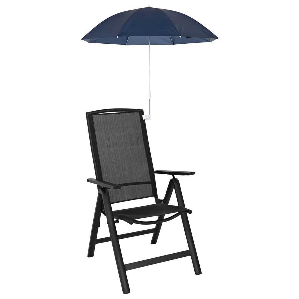 Skėtis su laikikliu 2 pcs Jūrinė mėlyna Ø 105 x 86 cm