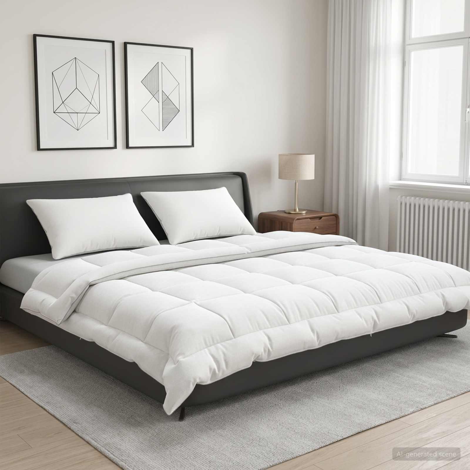 Antklodė 220x240 cm 4 metų laikai 300 GSM Australų vilna Balta