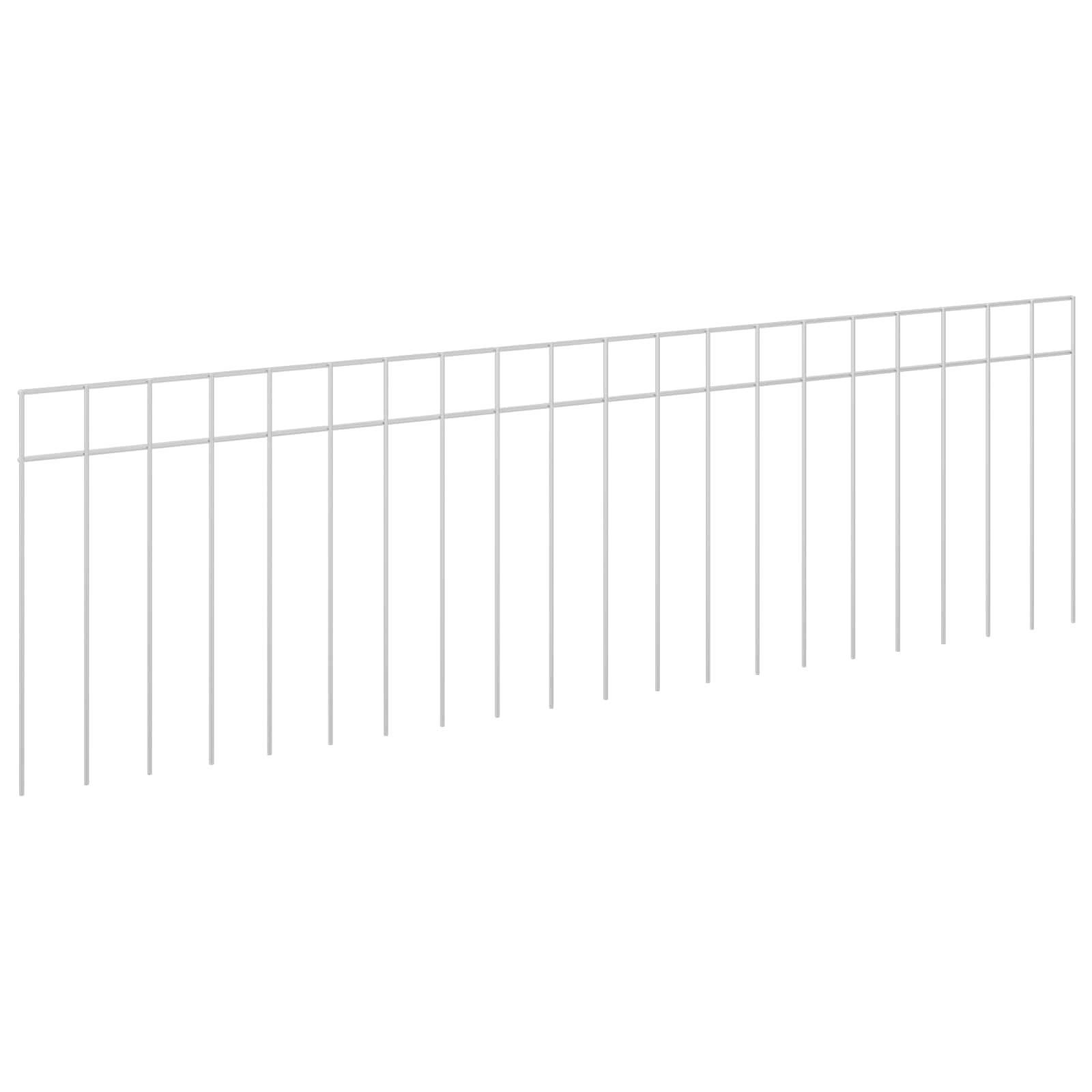Sodo tvoros plokštė 24 pcs Galvanizuotas plienas Sidabrinė