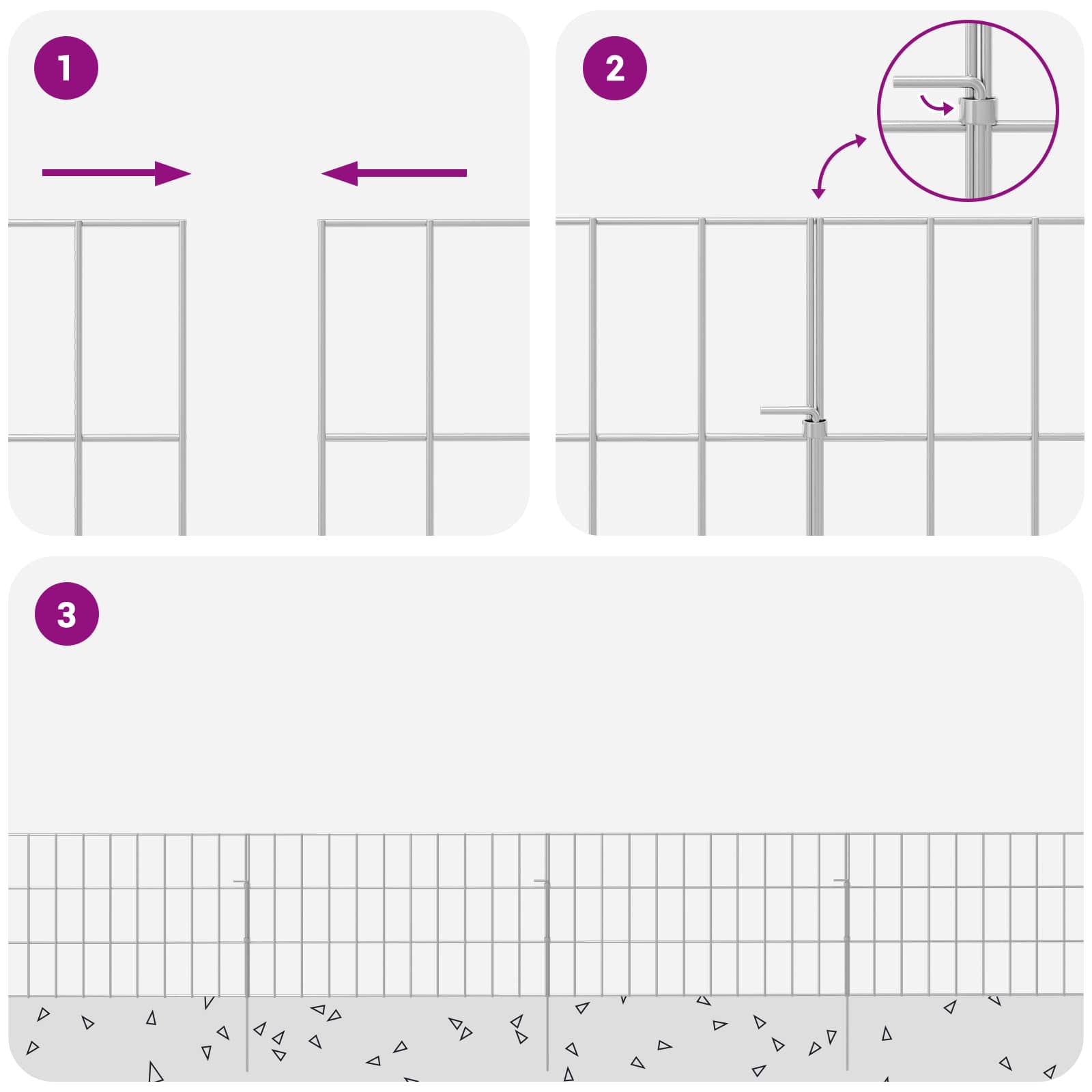 Sodo tvora su kuoliukais 48 pcs 55 x 30 cm Mesh Sidabrinė