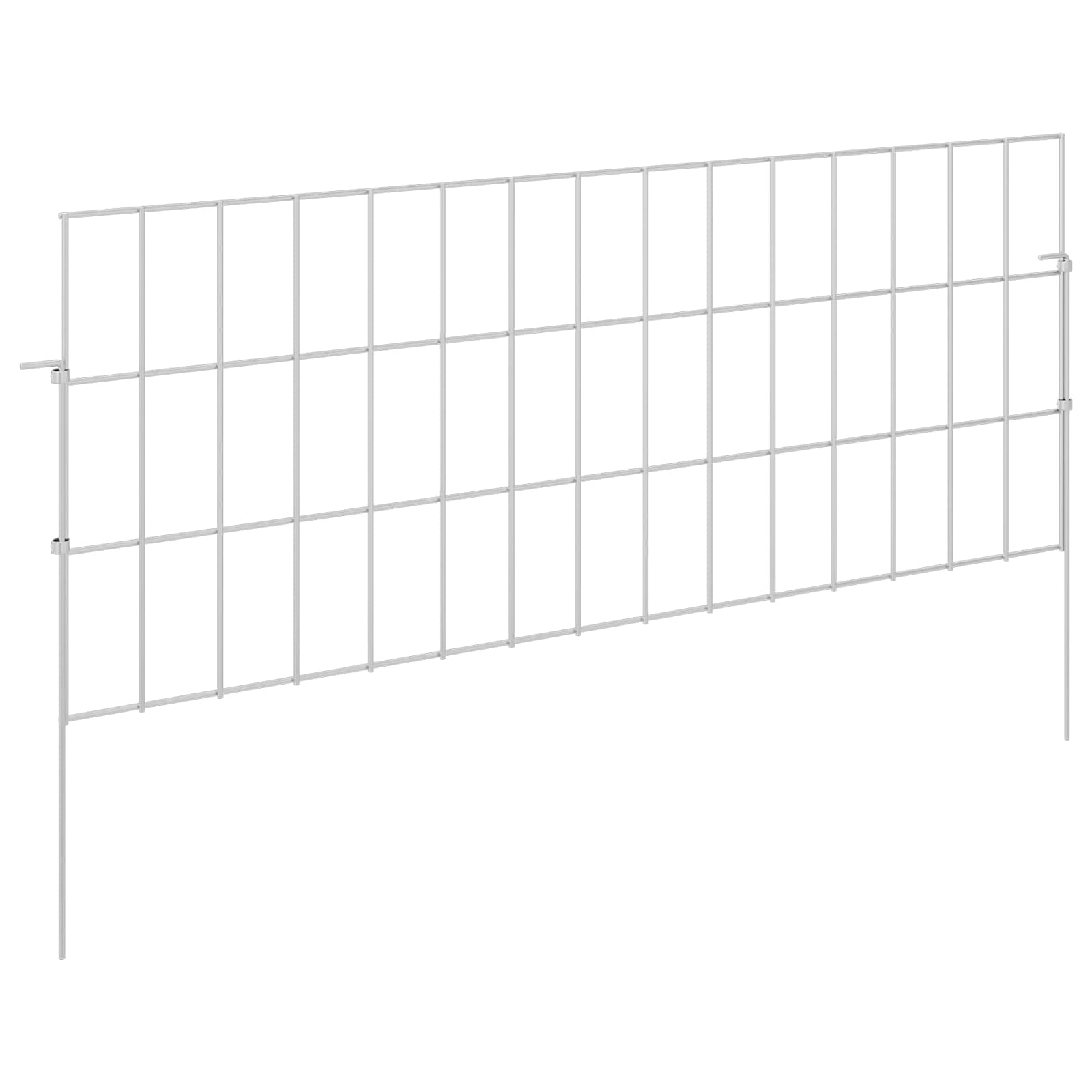 Sodo tvora su kuoliukais 48 pcs 75 x 30 cm Mesh Sidabrinė