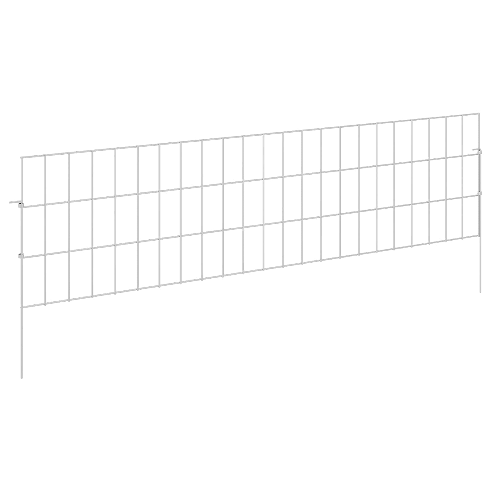 Sodo tvora su kuoliukais 12 pcs 115 x 30 cm Mesh Sidabrinė