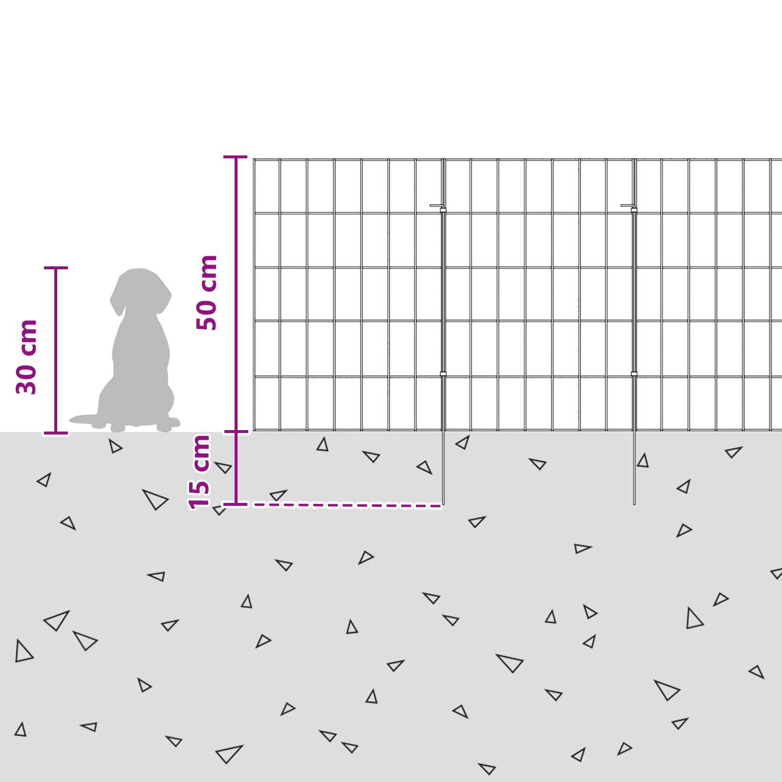 Sodo tvora su kuoliukais 48 pcs 35 x 50 cm Mesh Sidabrinė