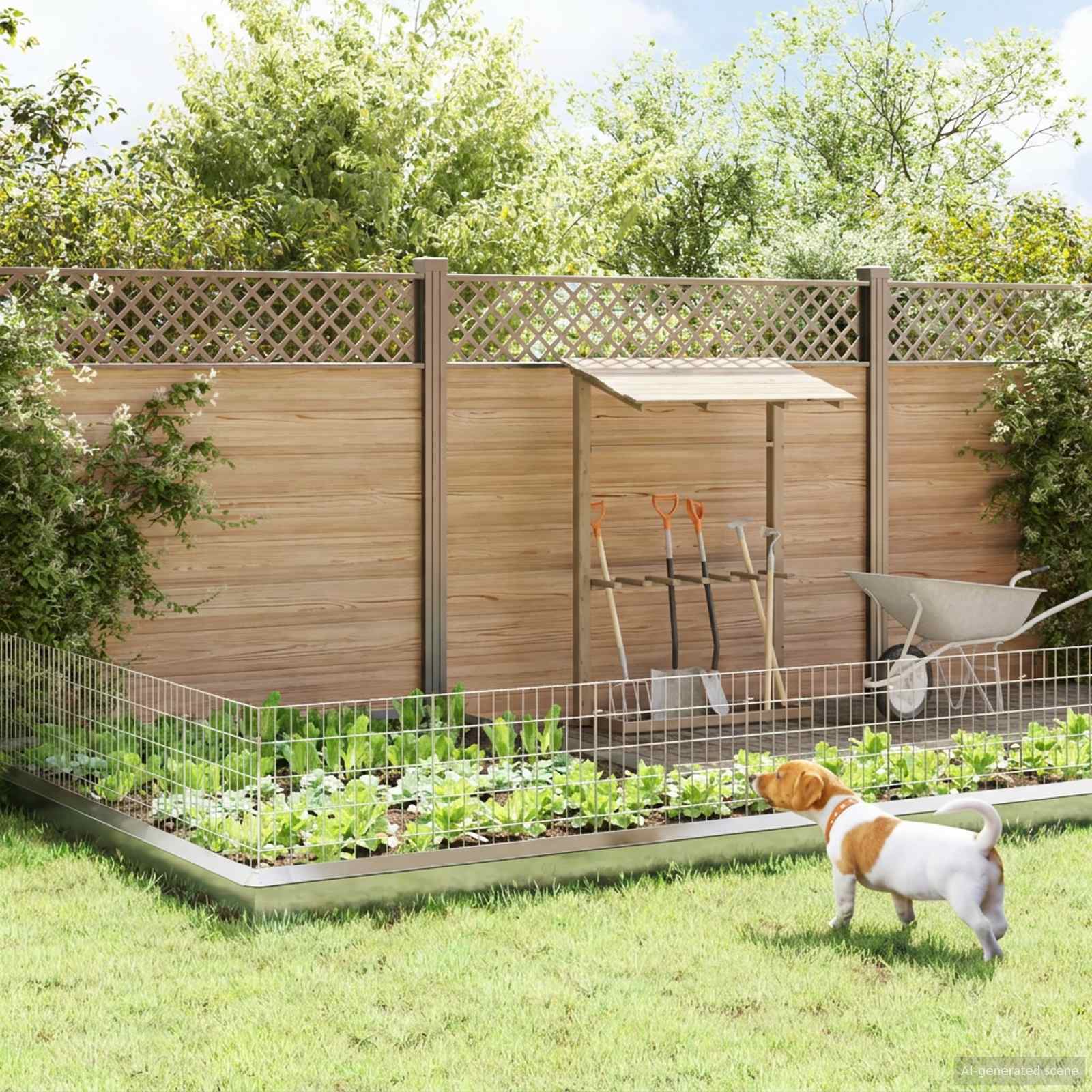 Sodo tvora su kuoliukais 24 pcs 55 x 50 cm Mesh Sidabrinė