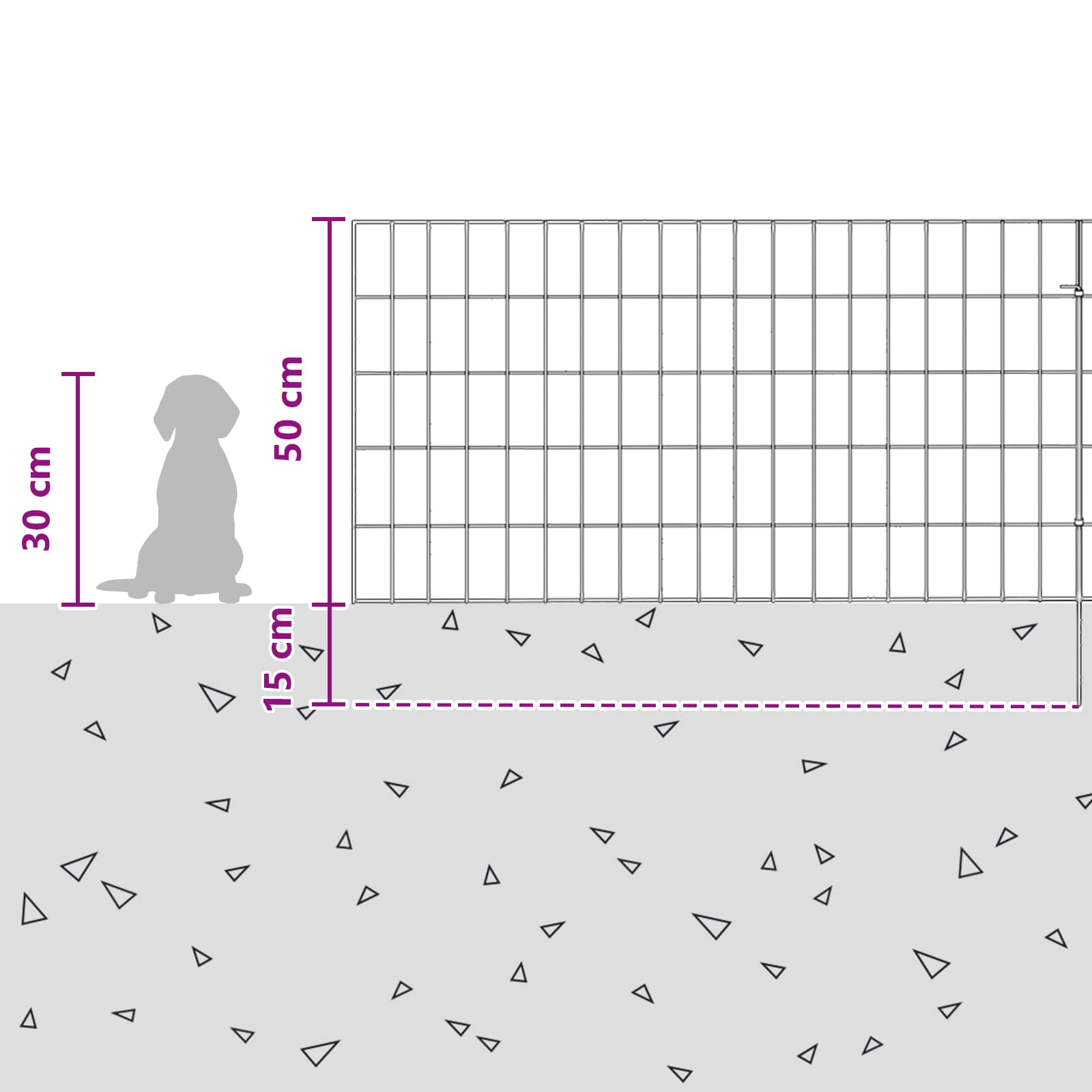 Sodo tvora su kuoliukais 12 pcs 95 x 50 cm Mesh Sidabrinė