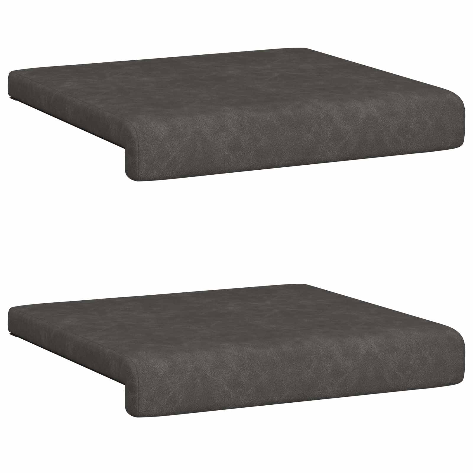 Suoliuko pagalvė 2 pcs Dirbtinė oda Juoda Gylis 35 cm
