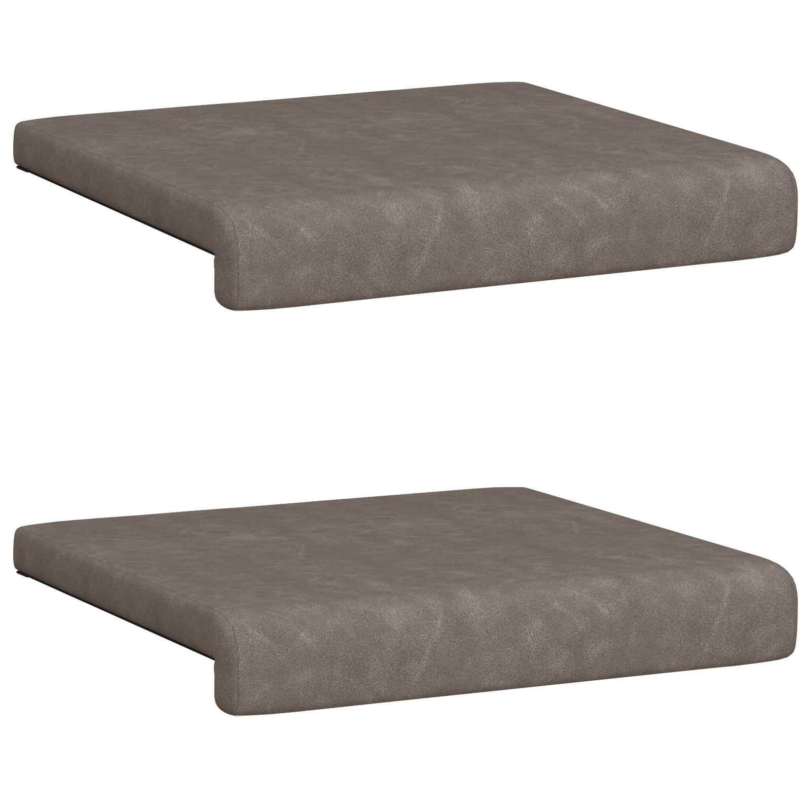 Suoliuko pagalvė 2 pcs Dirbtinė oda Pilka Gylis 35 cm