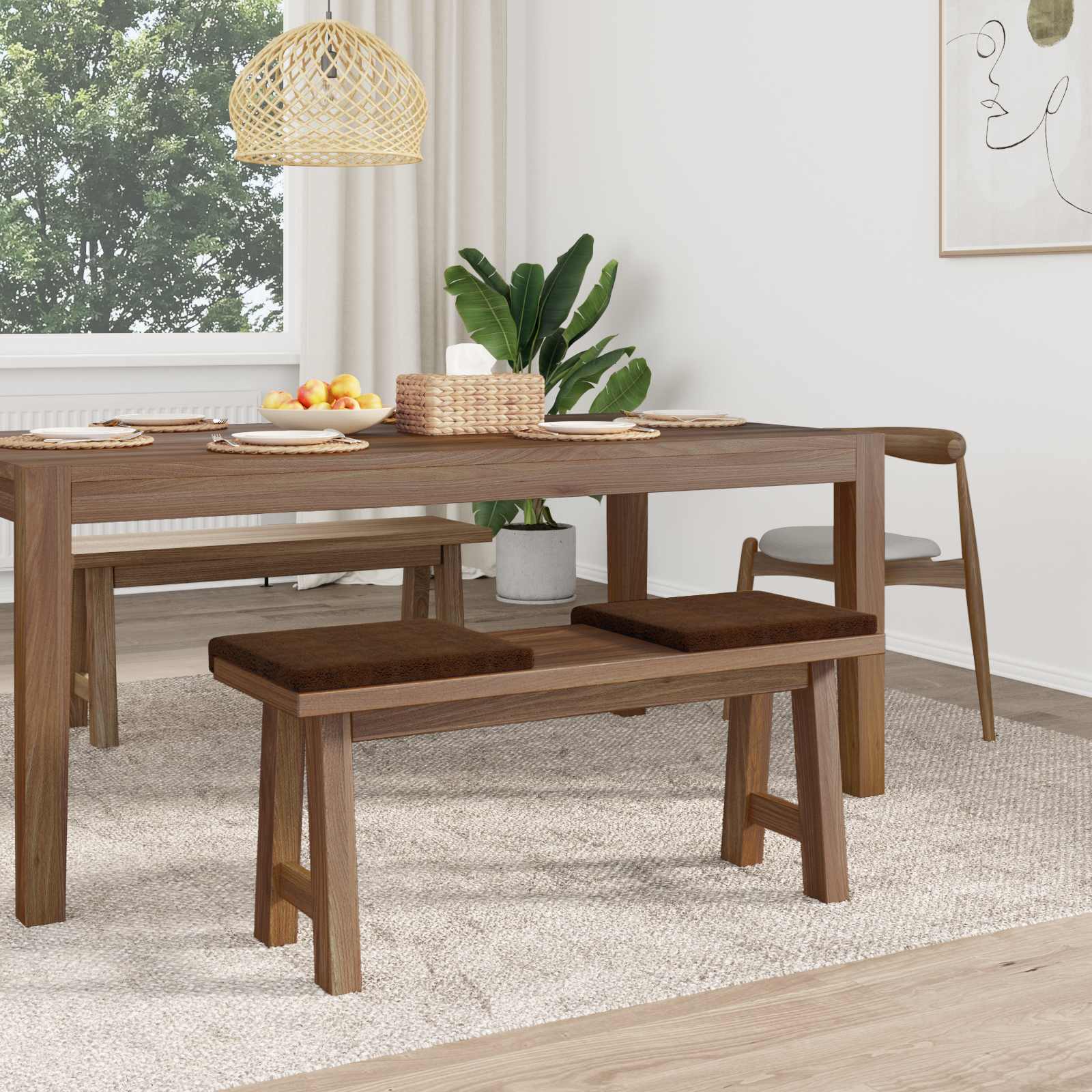 Suoliuko pagalvė 2 pcs Dirbtinė zomša Ruda Gylis 35 cm