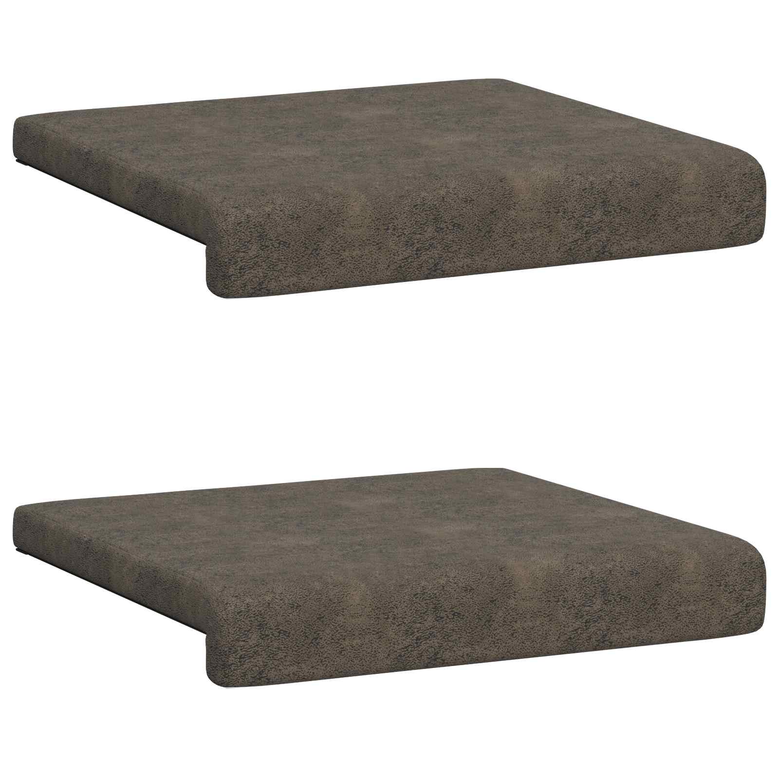 Suoliuko pagalvė 2 pcs Dirbtinė zomša Tamsiai pilka Gylis 35 cm
