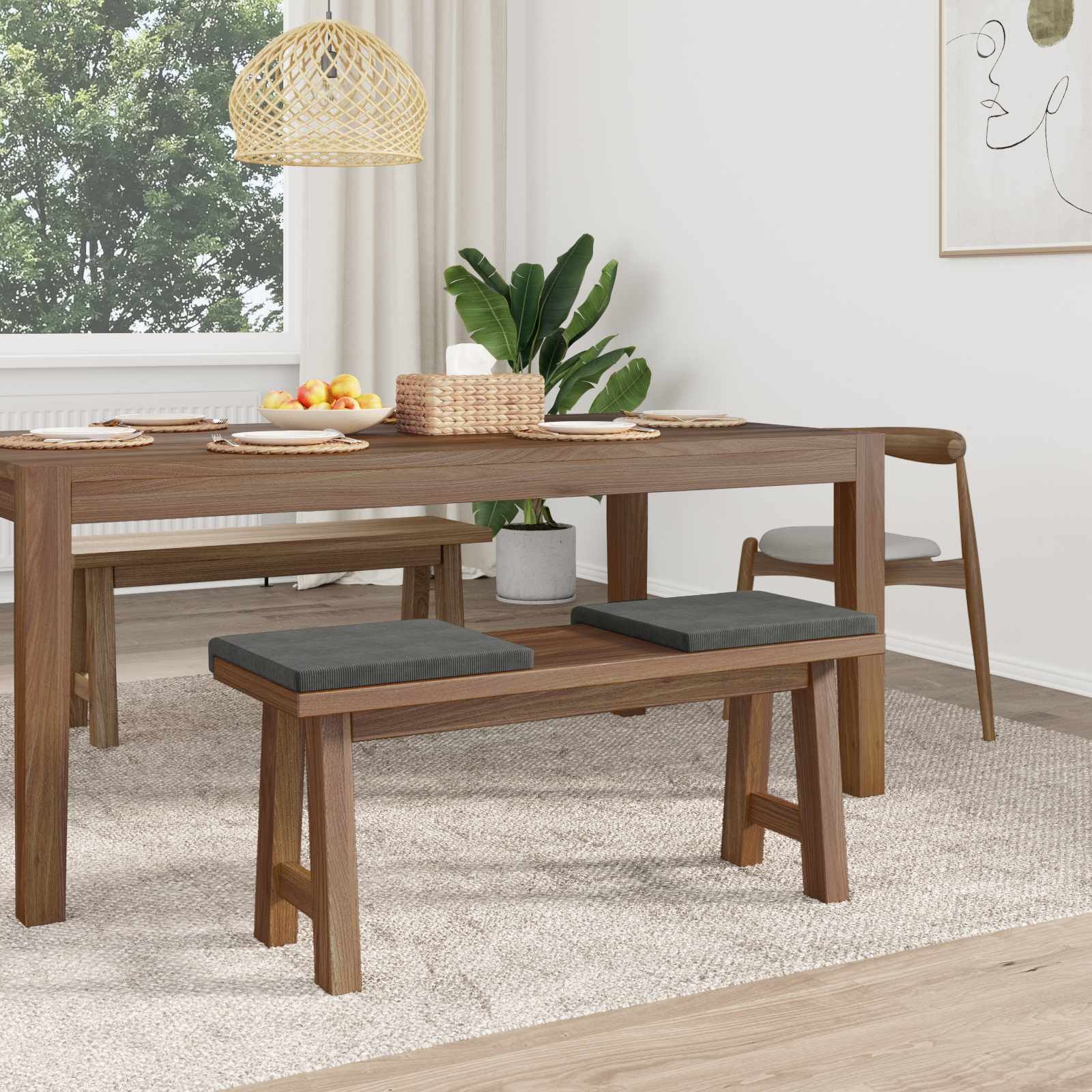 Suoliuko pagalvė 2 pcs mančester Tamsiai pilka Gylis 35 cm