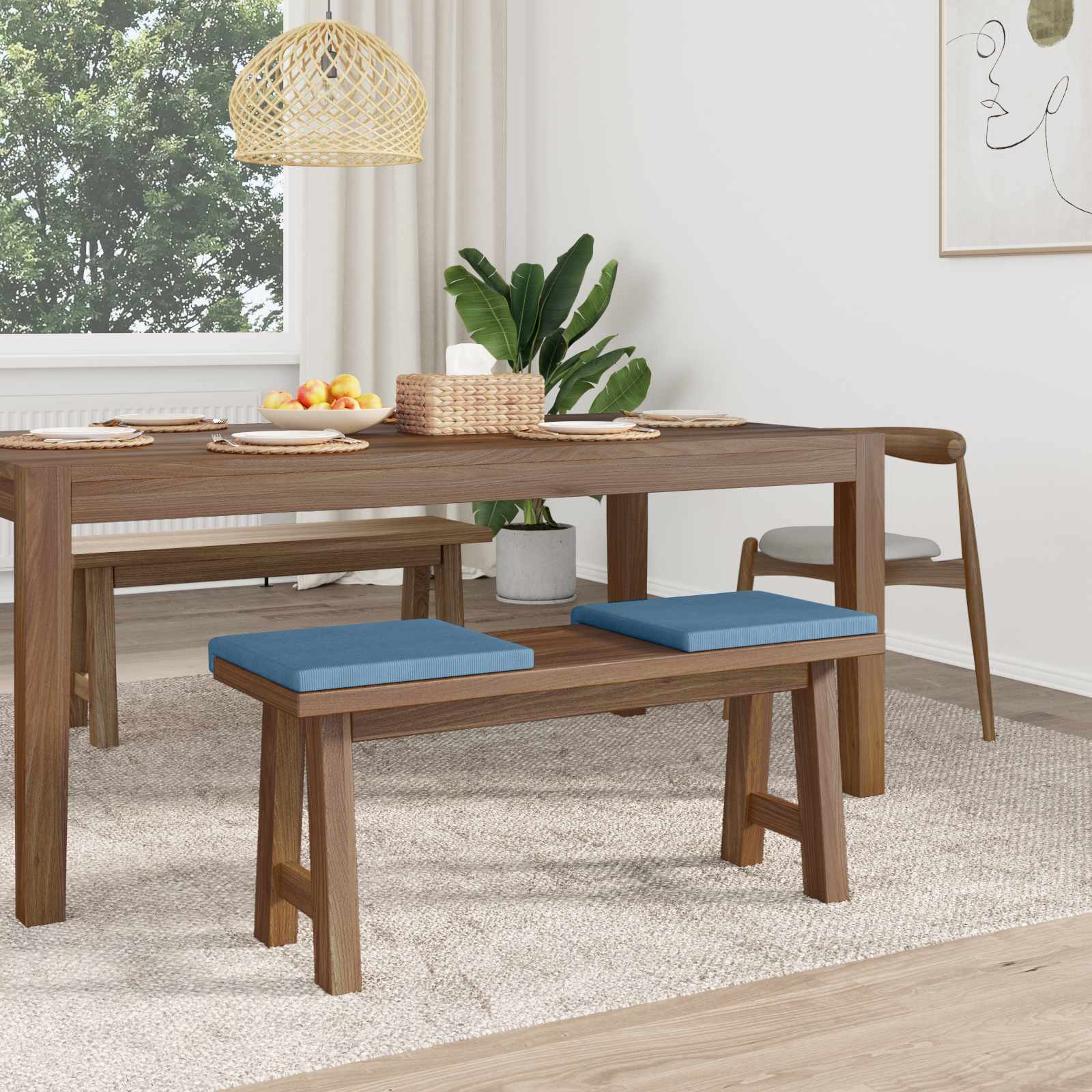 Suoliuko pagalvė 2 pcs mančester Mėlyna Gylis 35 cm