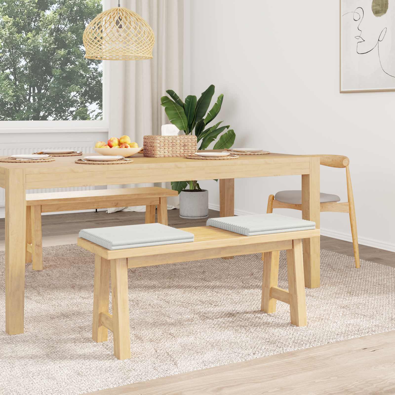 Suoliuko pagalvė 2 pcs Pūkuota korduroja Kreminė Gylis 35 cm
