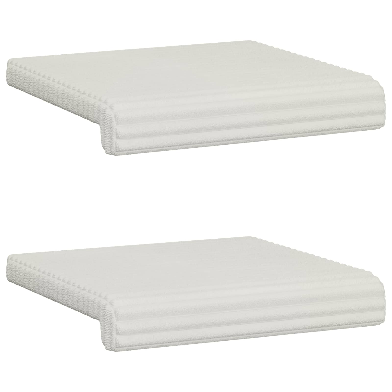 Suoliuko pagalvė 2 pcs Pūkuota korduroja Kreminė Gylis 35 cm