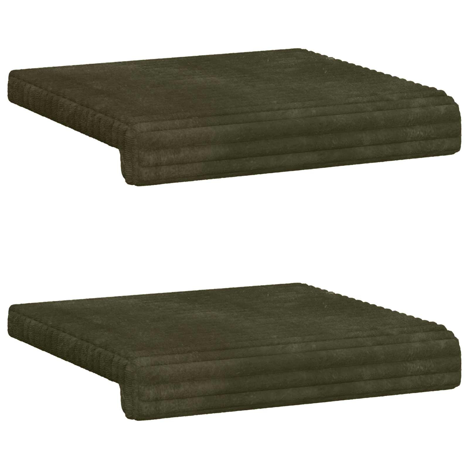 Suoliuko pagalvė 2 pcs Pūkuota korduroja Žalia Gylis 35 cm