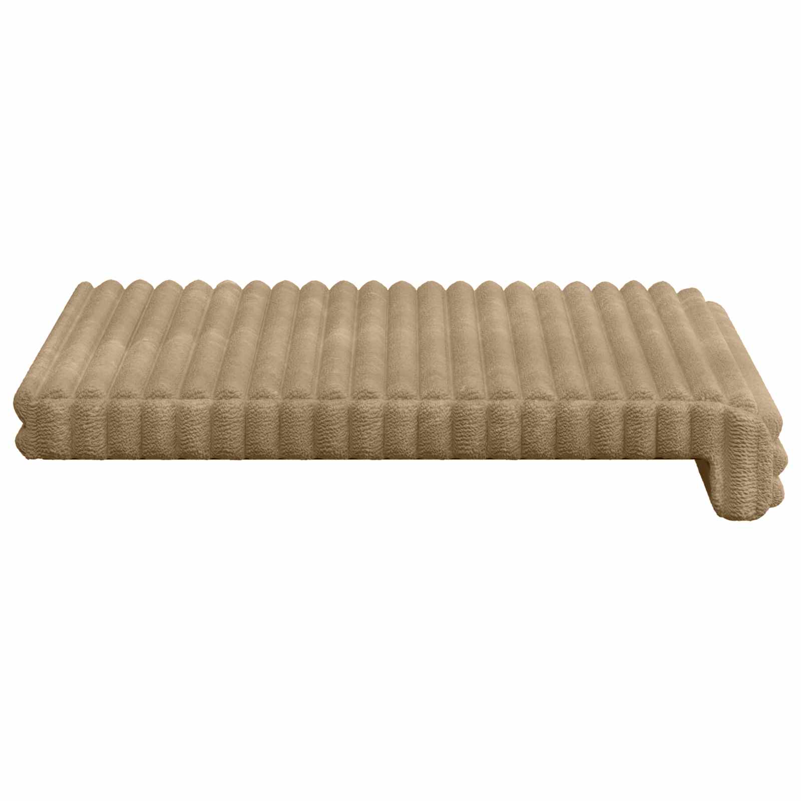 Suoliuko pagalvė 2 pcs Pūkuota korduroja Taupe Gylis 35 cm
