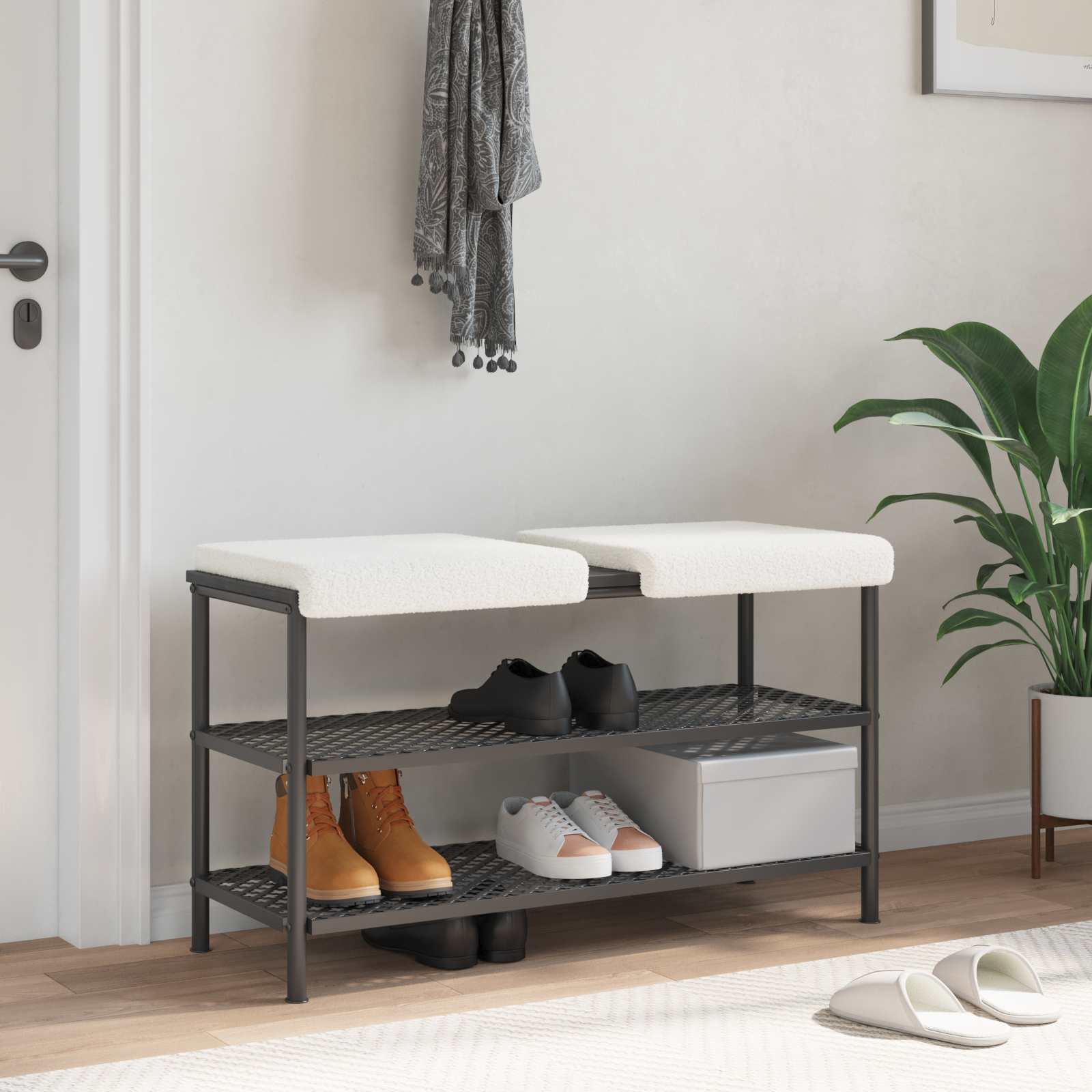 Suoliuko pagalvė 2 pcs Šerpos audinys Kreminė Gylis 35 cm
