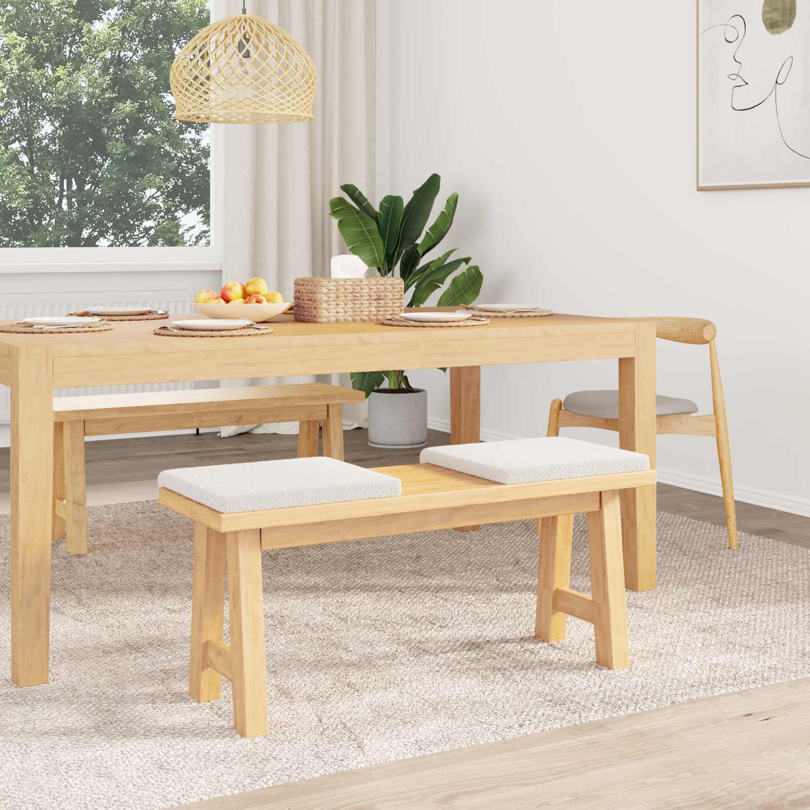 Suoliuko pagalvė 2 pcs Šerpos audinys Kreminė Gylis 35 cm