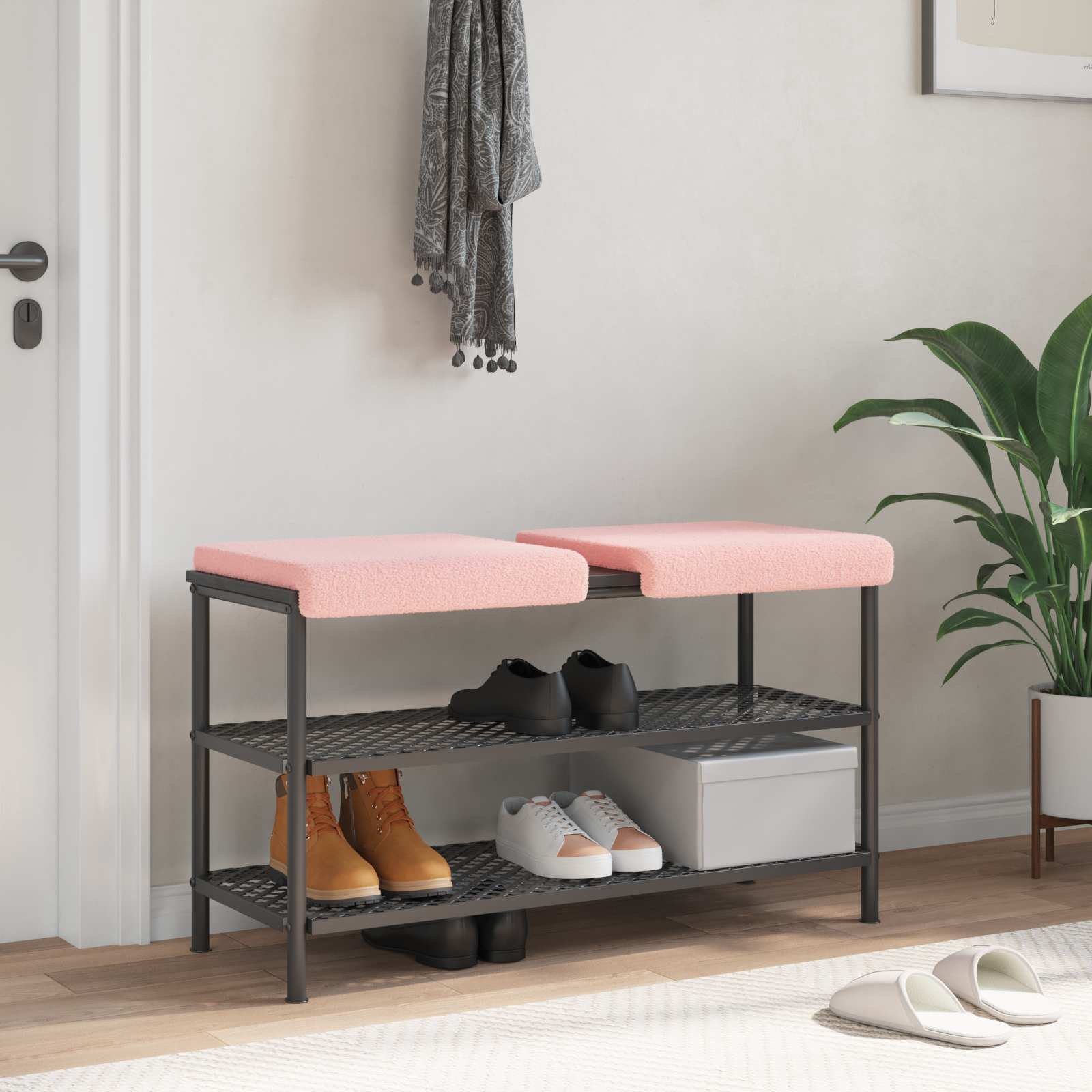 Suoliuko pagalvė 2 pcs Šerpos audinys Rožinė Gylis 35 cm