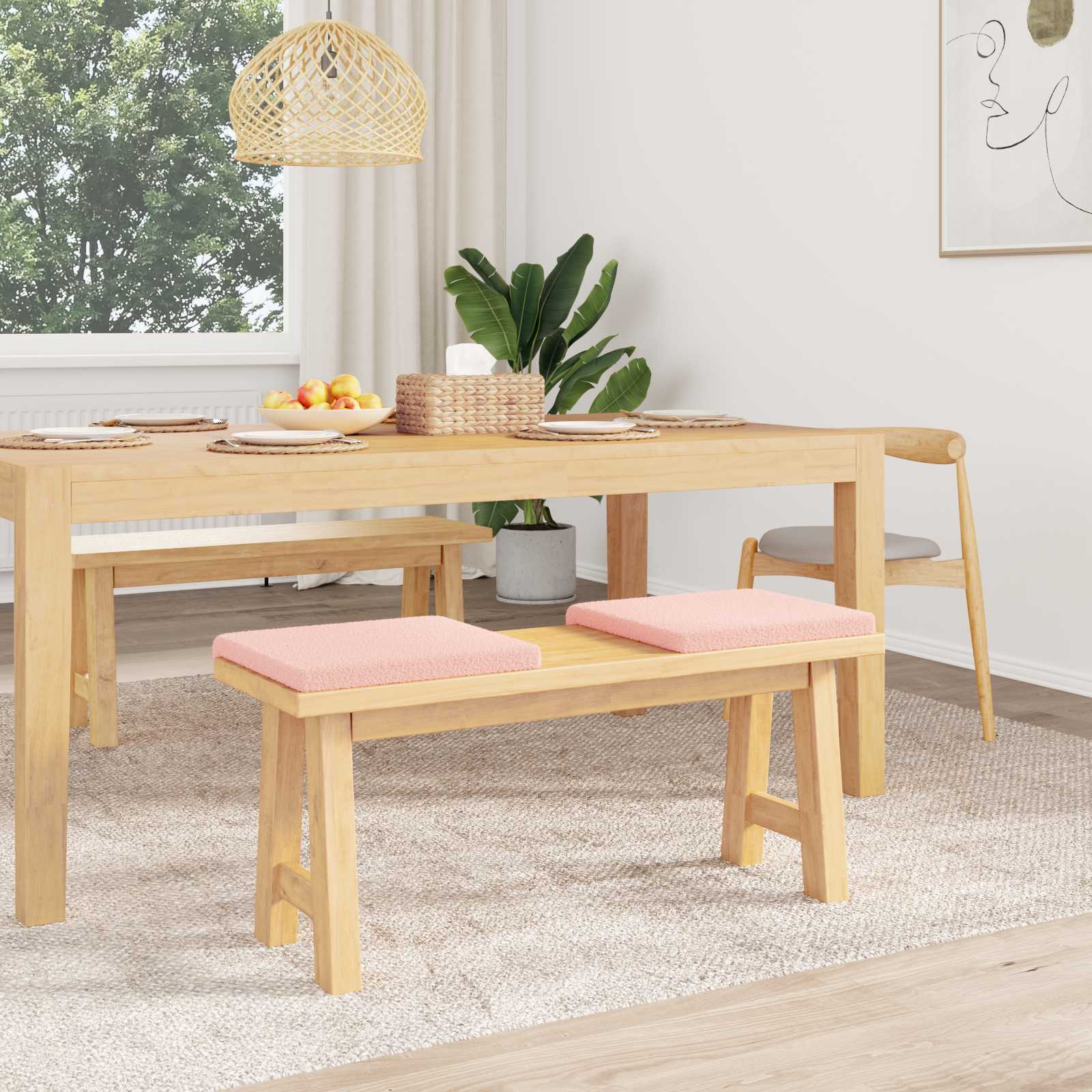 Suoliuko pagalvė 2 pcs Šerpos audinys Rožinė Gylis 35 cm
