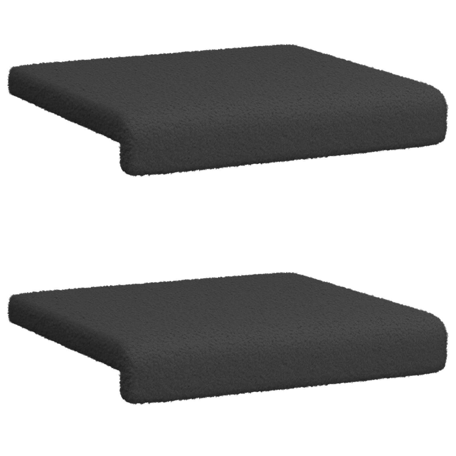 Suoliuko pagalvė 2 pcs Šerpos audinys Tamsiai pilka Gylis 35 cm