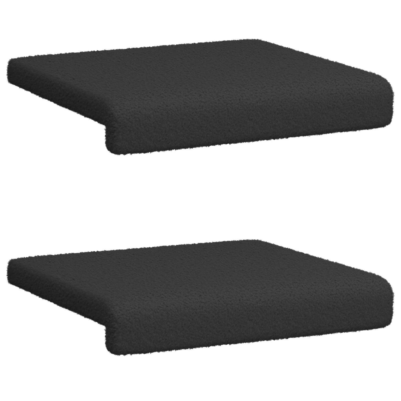 Suoliuko pagalvė 2 pcs Šerpos audinys Juoda Gylis 35 cm