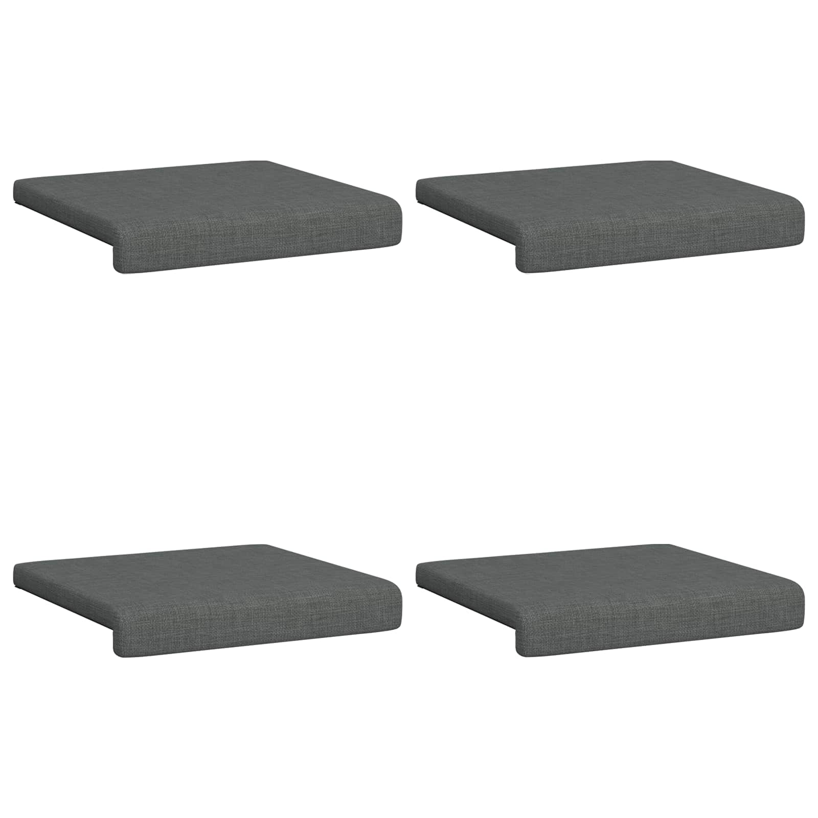 Suoliuko pagalvė 4 pcs Audinys Tamsiai pilka Gylis 35 cm