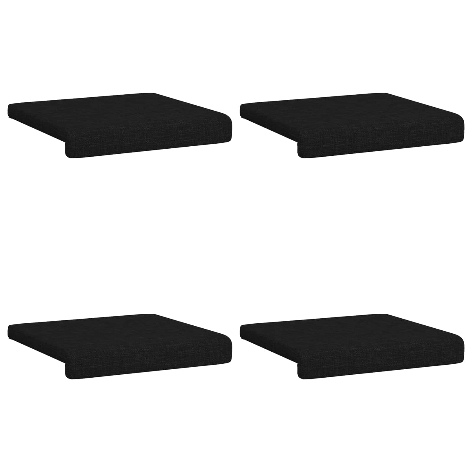 Suoliuko pagalvė 4 pcs Audinys Juoda Gylis 35 cm