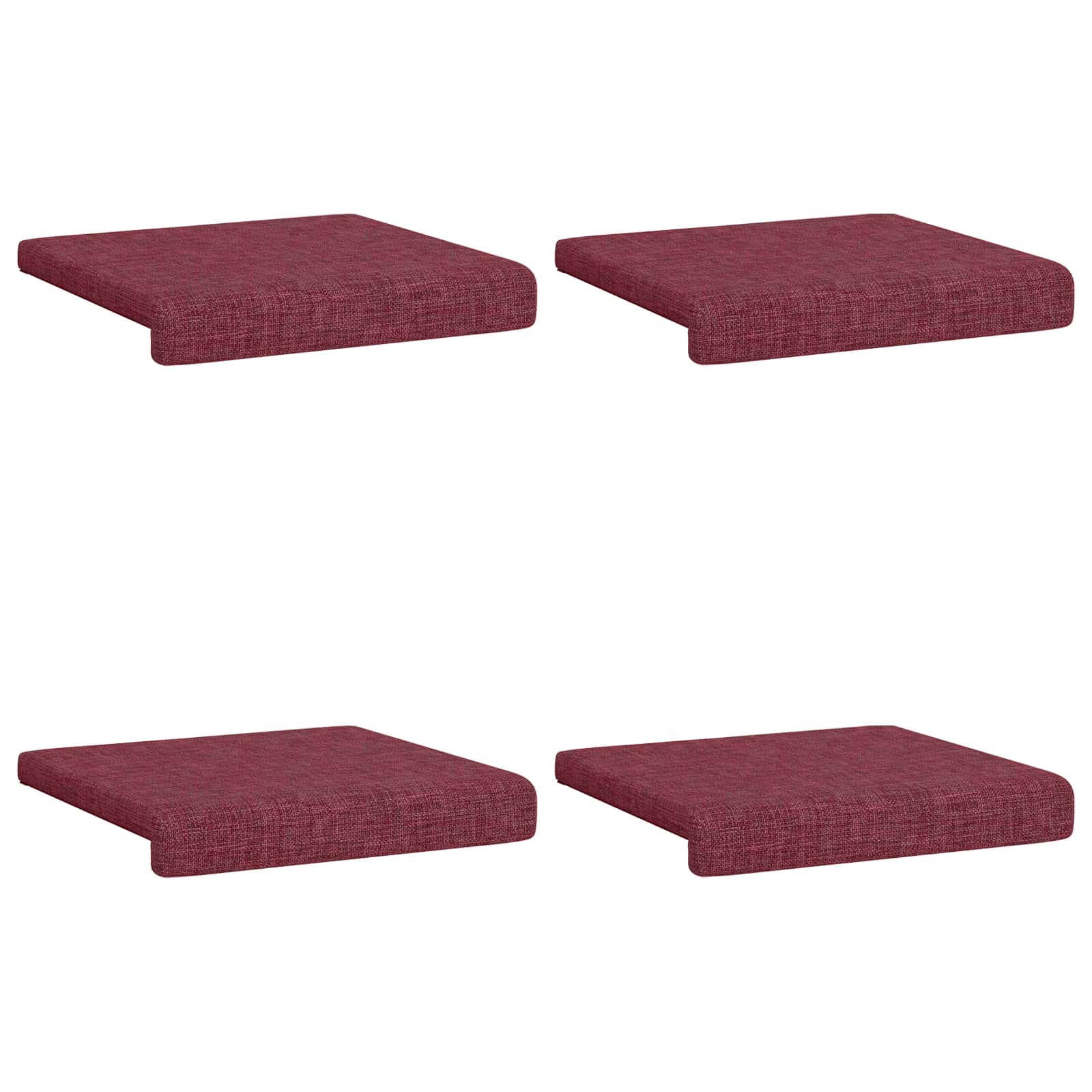 Suoliuko pagalvė 4 pcs Audinys Vyno raudona Gylis 35 cm