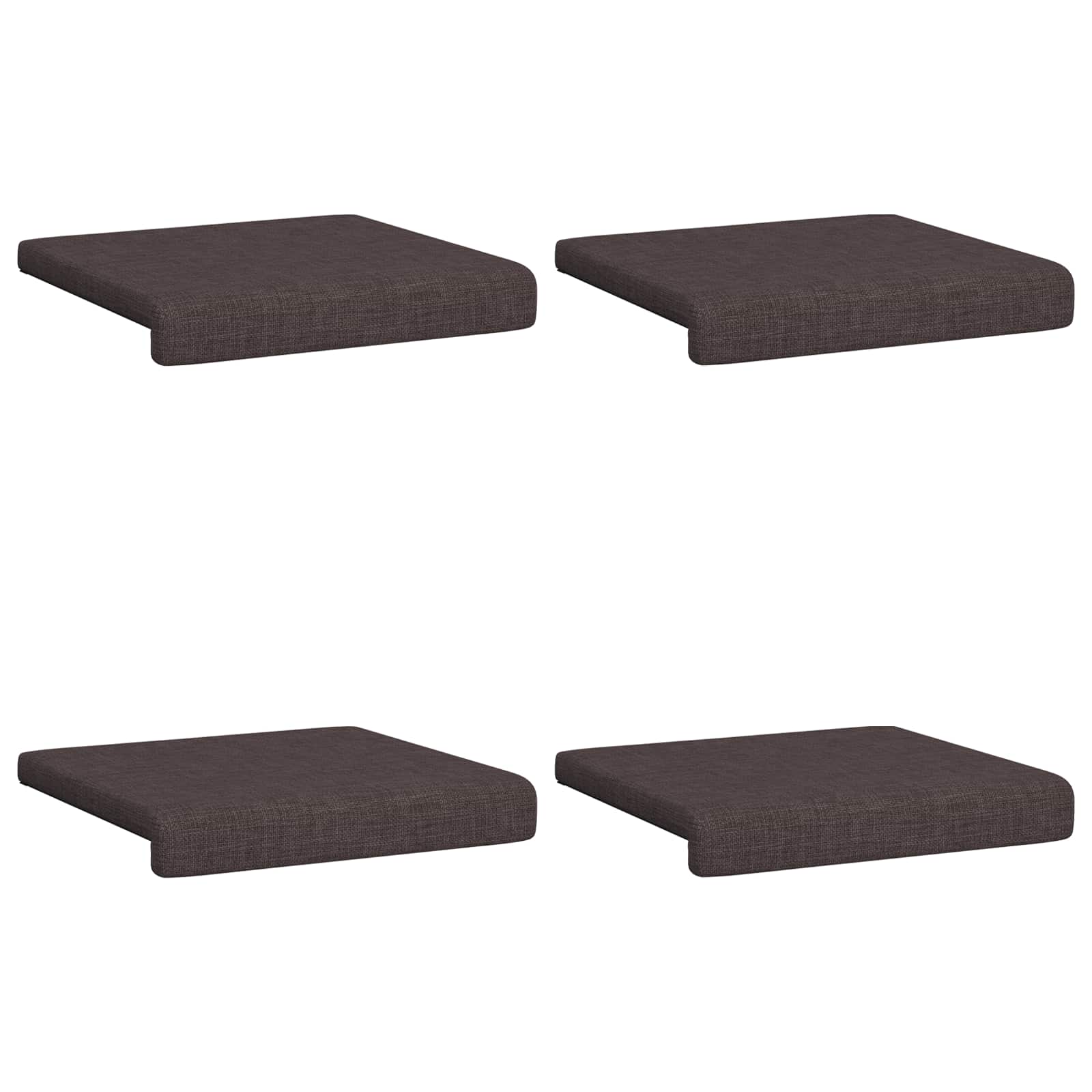 Suoliuko pagalvė 4 pcs Audinys Tamsiai rudas Gylis 35 cm