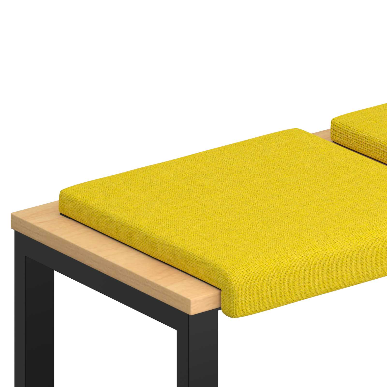 Suoliuko pagalvė 4 pcs Audinys Šviesi geltona Gylis 35 cm