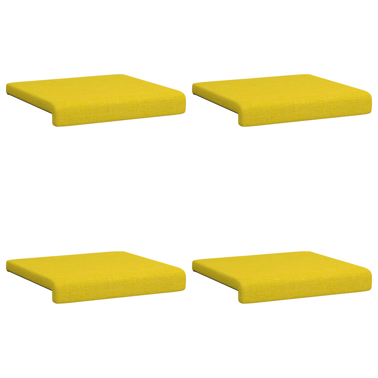 Suoliuko pagalvė 4 pcs Audinys Šviesi geltona Gylis 35 cm