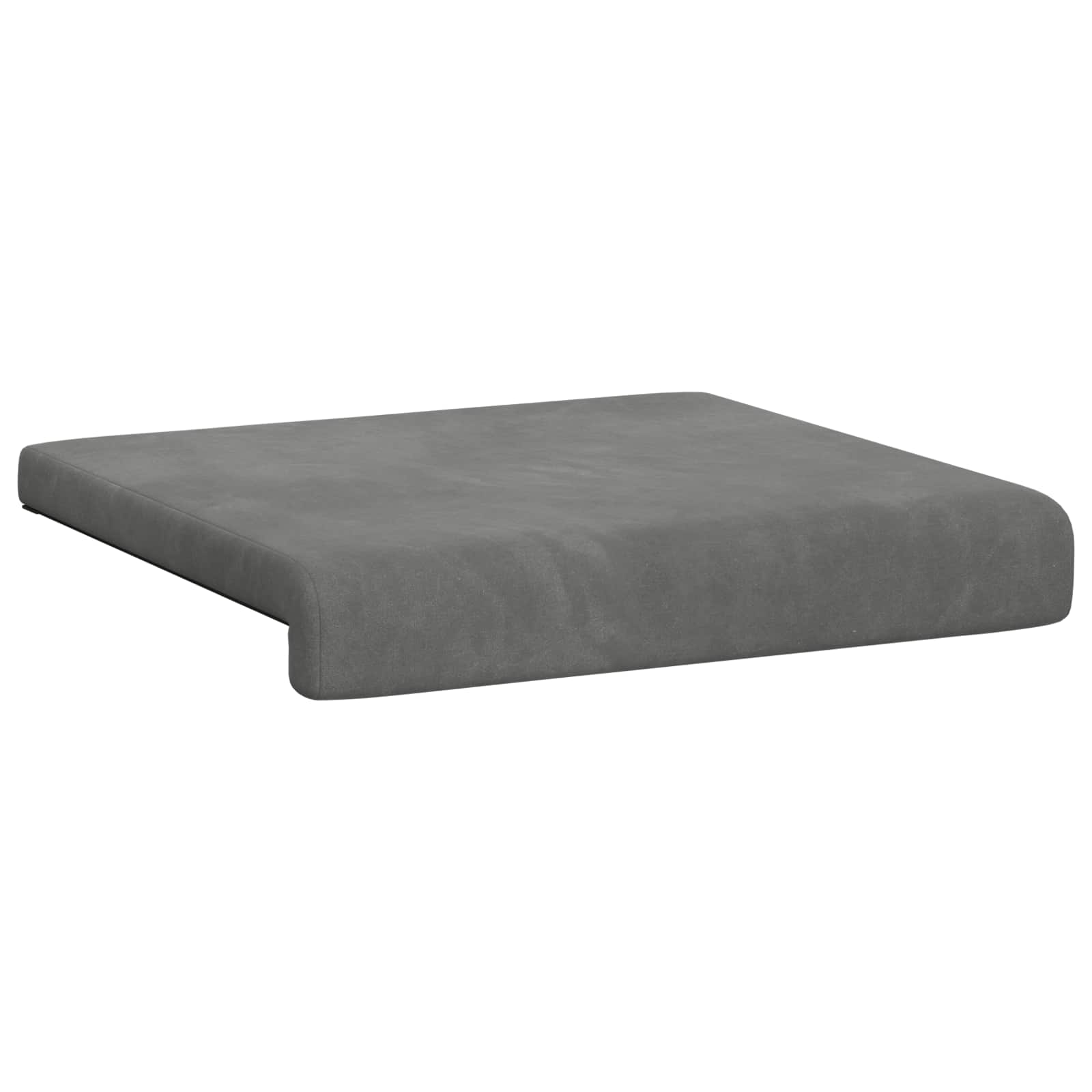 Suoliuko pagalvė 4 pcs Aksomas Tamsiai pilka Gylis 35 cm