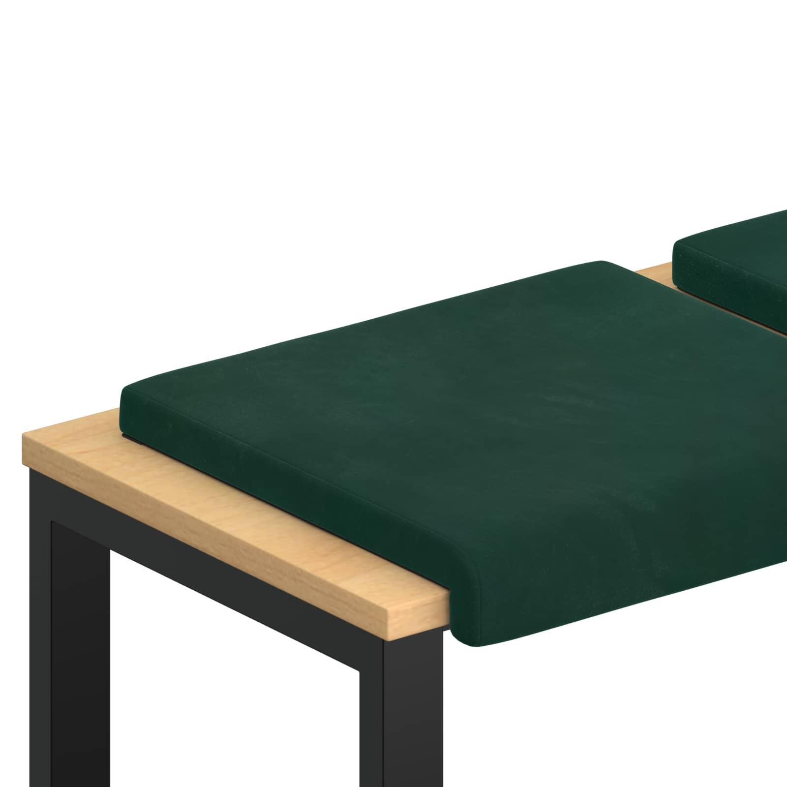 Suoliuko pagalvė 4 pcs Aksomas Tamsiai žalia Gylis 35 cm