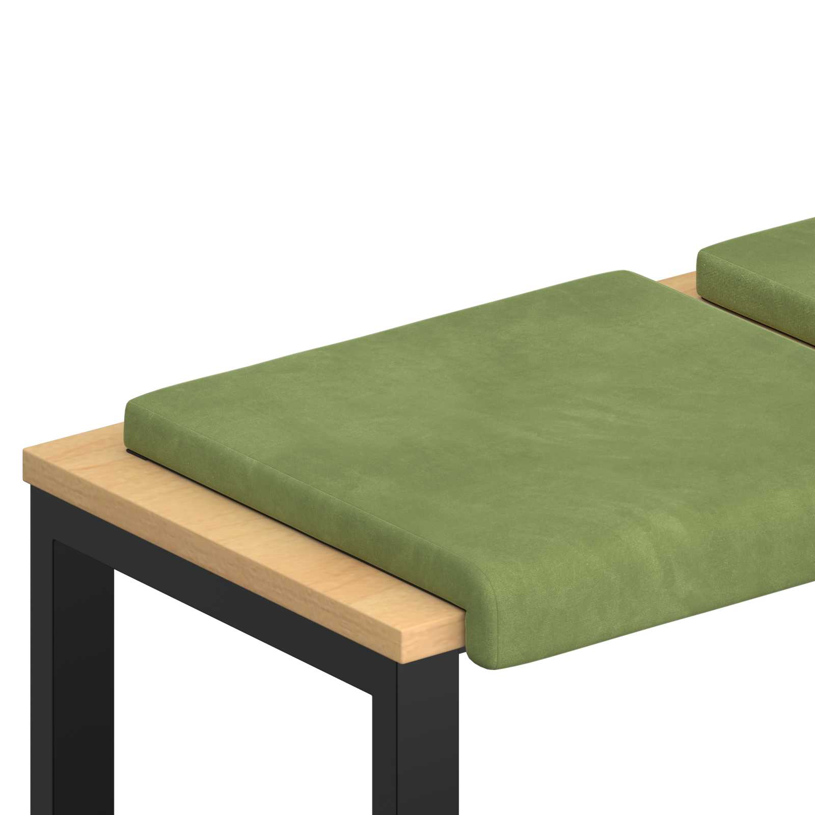 Suoliuko pagalvė 4 pcs Aksomas Šviesiai žalia Gylis 35 cm