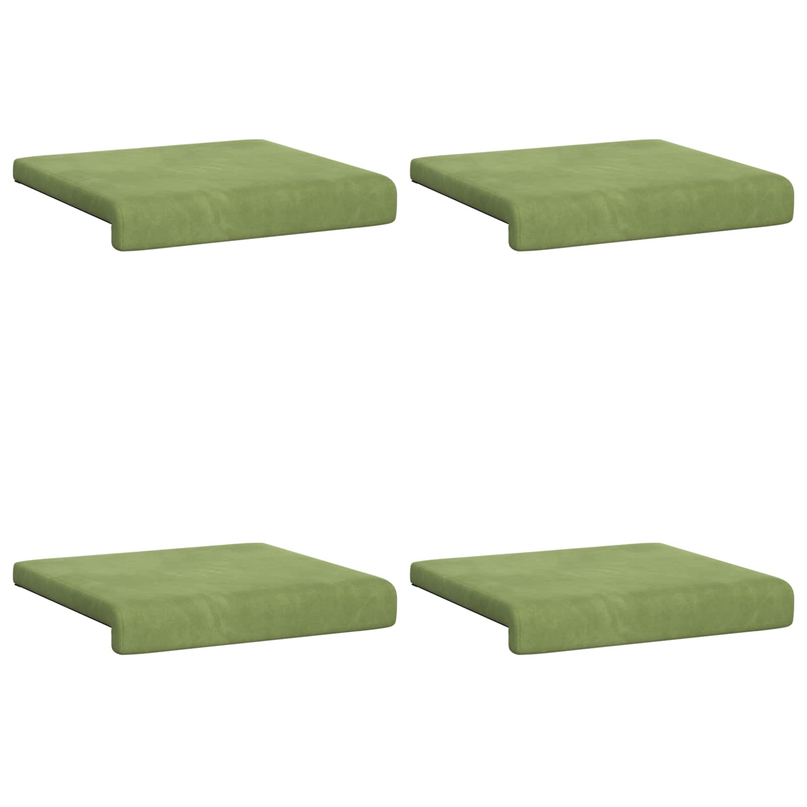 Suoliuko pagalvė 4 pcs Aksomas Šviesiai žalia Gylis 35 cm