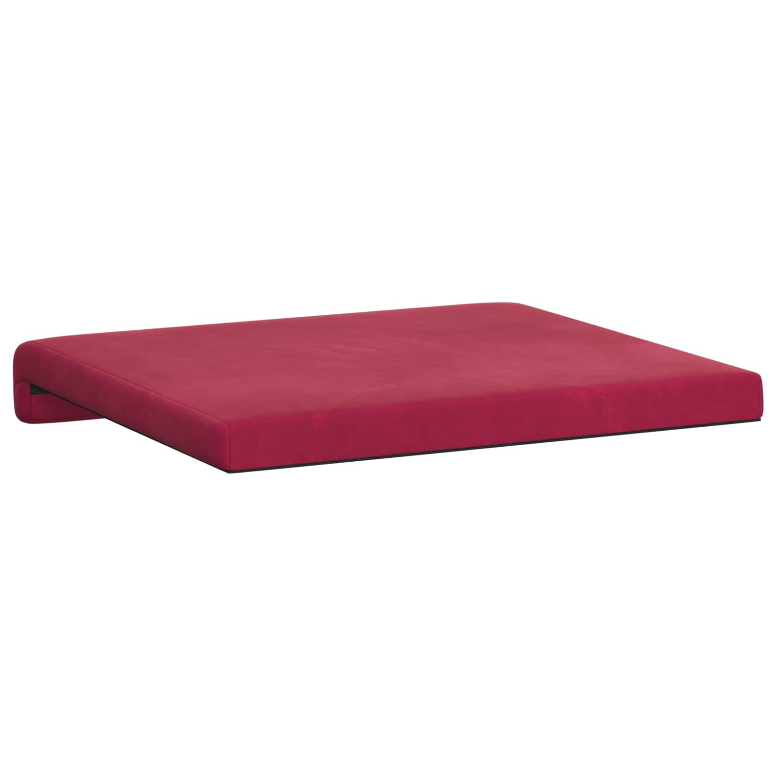 Suoliuko pagalvė 4 pcs Aksomas Vyno raudona Gylis 35 cm