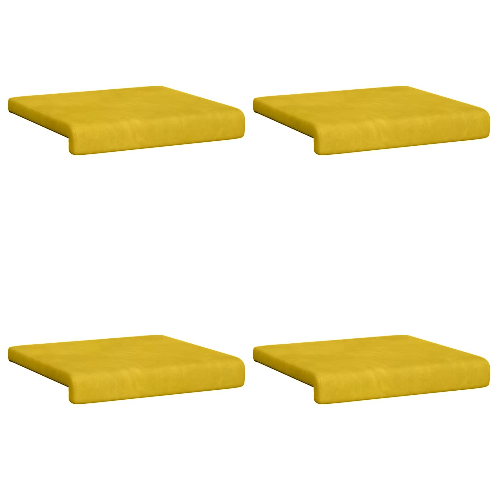 Suoliuko pagalvė 4 pcs Aksomas Geltona Gylis 35 cm