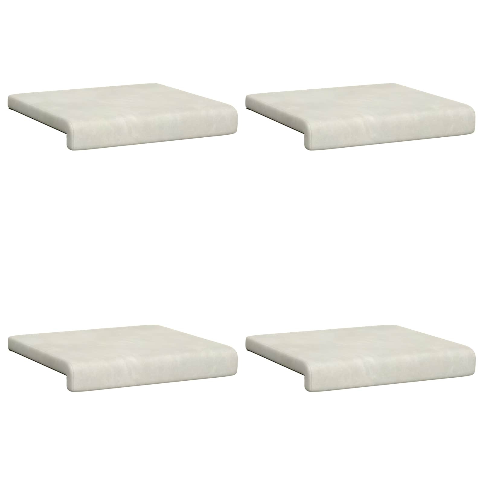 Suoliuko pagalvė 4 pcs Aksomas Kreminė Gylis 35 cm