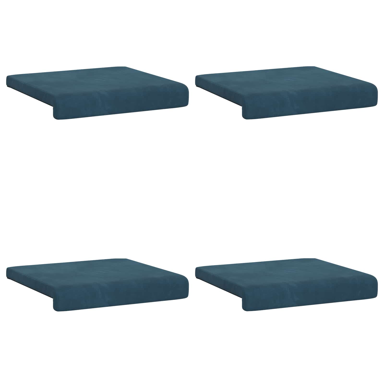 Suoliuko pagalvė 4 pcs Aksomas Mėlyna Gylis 35 cm